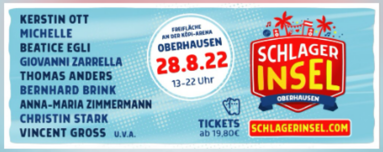 Schlagerinsel | Wir lieben Tickets