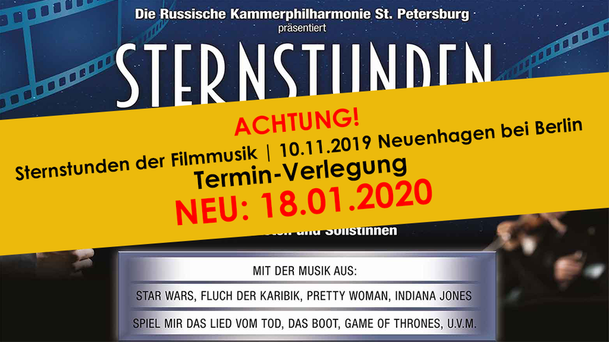 Verlegung Veranstaltungsdatum - Neuenhagen bei Berlin